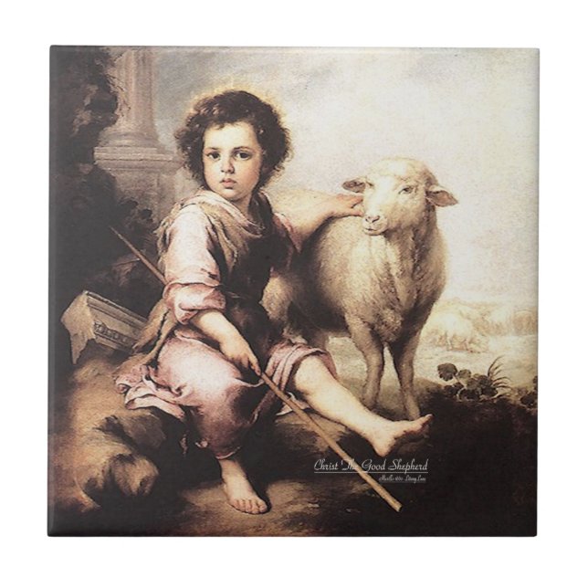 Kristus Bra Shepherd Kakelplatta (Framsidan)