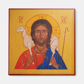 Kristus Bra Shepherd Orthodox Icon magnet