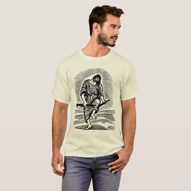 Kristus bryter vapenträsnittkonsten t-shirt (Hel framsida)