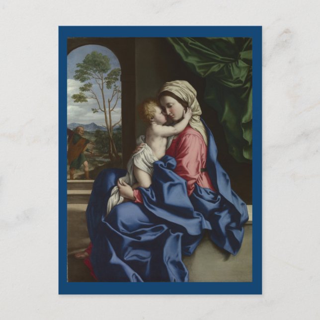 Kristus Child Embracing Hans Mor Vykort (Framsida)