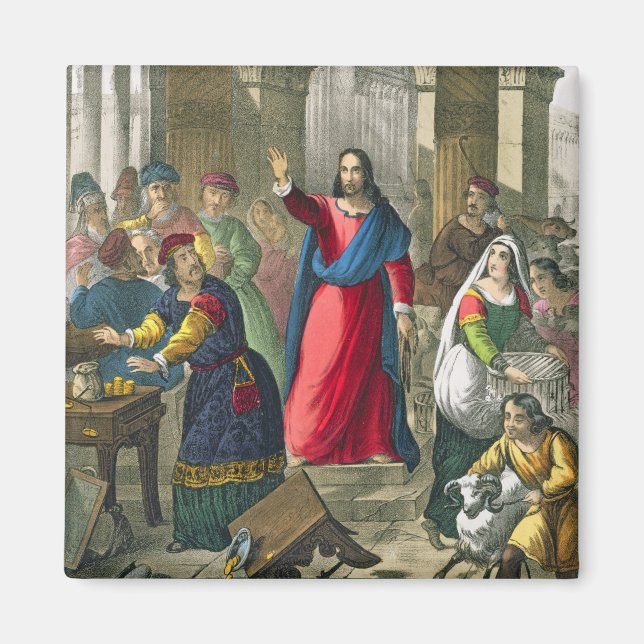 Kristus Cleas Temple, från en bibel tryckt av Magnet (Framsidan)