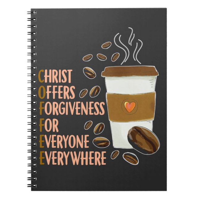 Kristus Coffee Christian Church Caffeine Pastor Anteckningsbok (Framsidan)