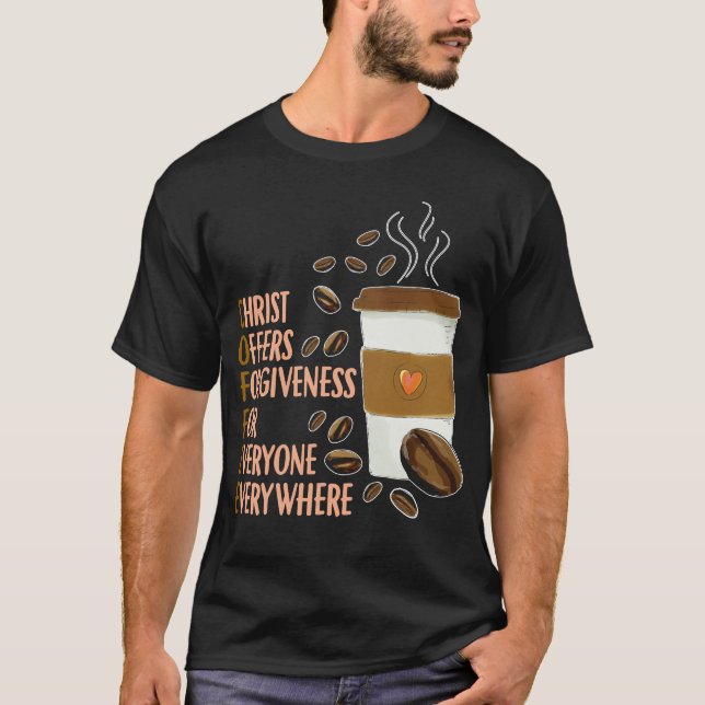 Kristus Coffers kyrkoherde Caffeine Pastor T Shirt (Framsida)