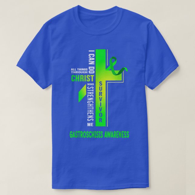 Kristus Crossing Gastroschisis Awareness T Shirt (Design framsida)