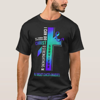 Kristus Crossing Male Breast Cancer Awareness T Shirt