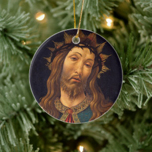 Kristus Crowned med Thorns av Sandro Botticelli Julgransprydnad Keramik