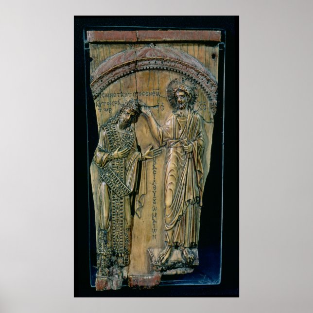 Kristus Crowning av kejsaren Constantine VII Poster (Framsidan)
