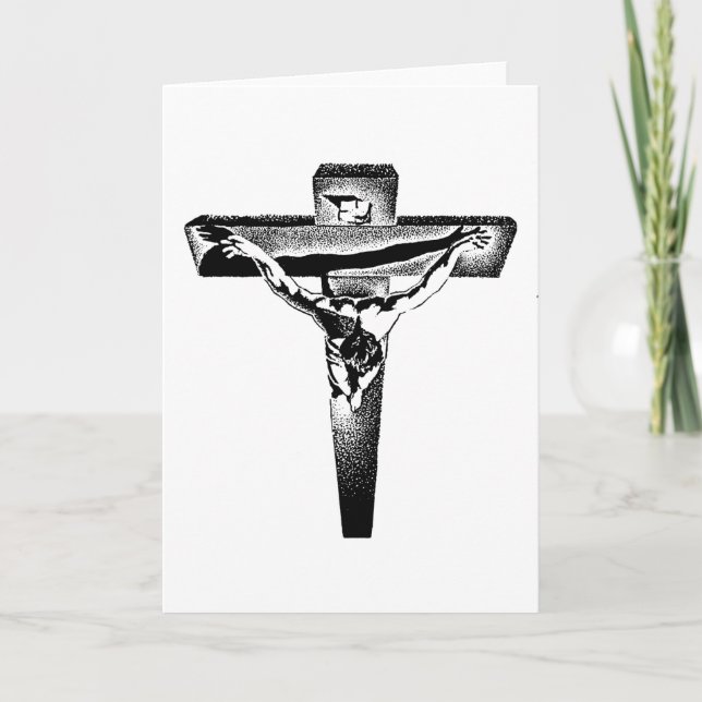 Kristus Crucified Helgkort (Framsida)