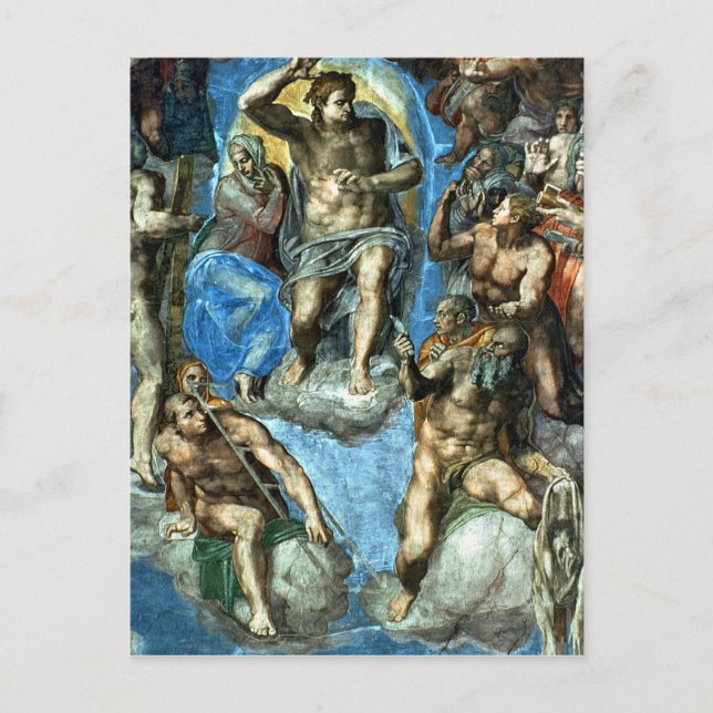 Kristus, detaljer från "Sista domen" Vykort (Framsida)