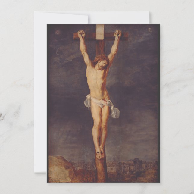 Kristus död på korset av Peter Paul Rubens Konst Julkort (Framsida)