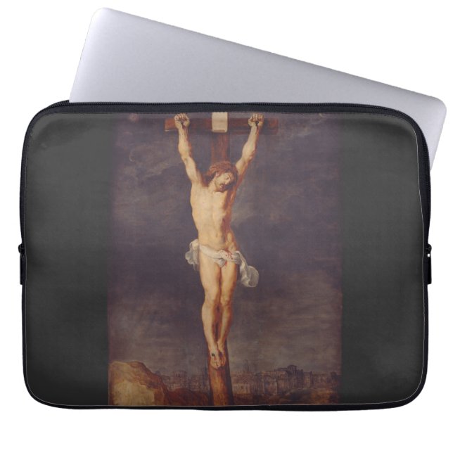Kristus död på korset av Peter Paul Rubens Konst Laptop Fodral (Framsidan)