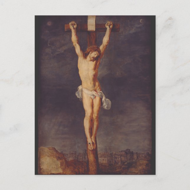 Kristus död på korset av Peter Paul Rubens Konst Vykort (Framsida)