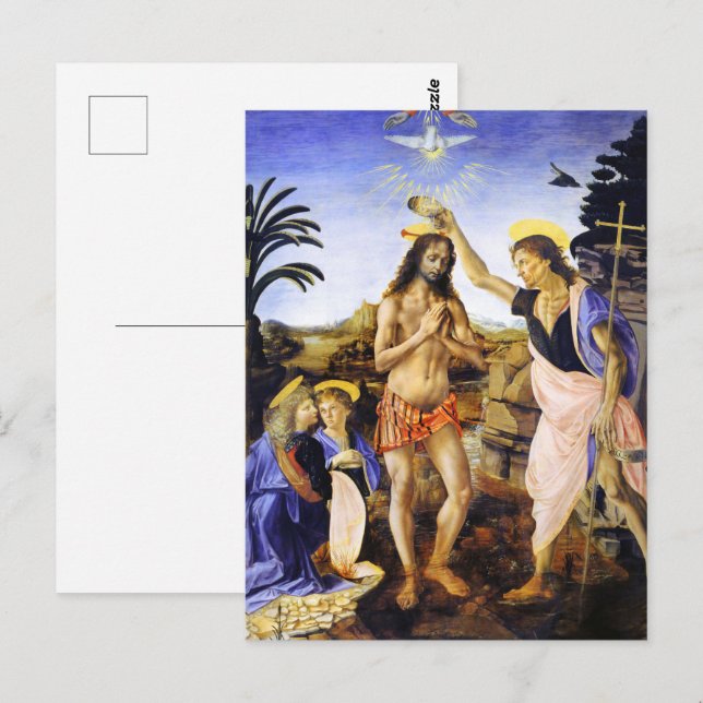 Kristus' dop av Leonardo da Vinci Fine Art Vykort (Fram/baksida)