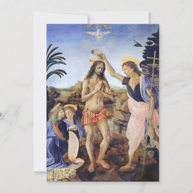 Kristus dop av Verrocchio, Leonardo da Vinci Inbjudningar (Framsida)