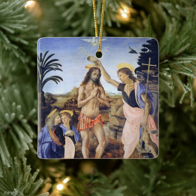 Kristus' dop av Verrocchio, Leonardo da Vinci Julgransprydnad Keramik (Träd)