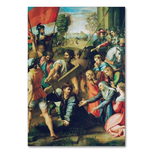 Kristus Fallar på vägen till Calvariation Bordsnummer (Framsidan)