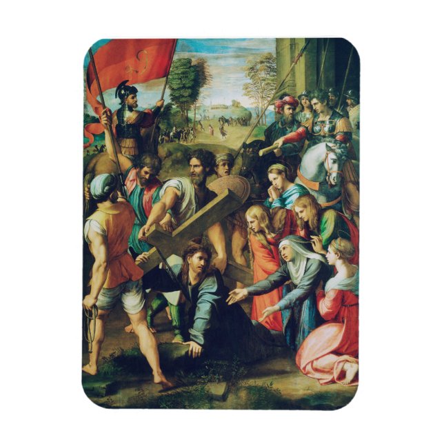 Kristus Fallar på vägen till Calvariation Magnet (Vertikal)