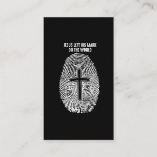 Kristus Fingerprint Christian Jesus lämnat sin pr Visitkort
