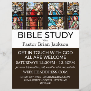 Kristus födelsedag, kristen bibelklass reklamblad