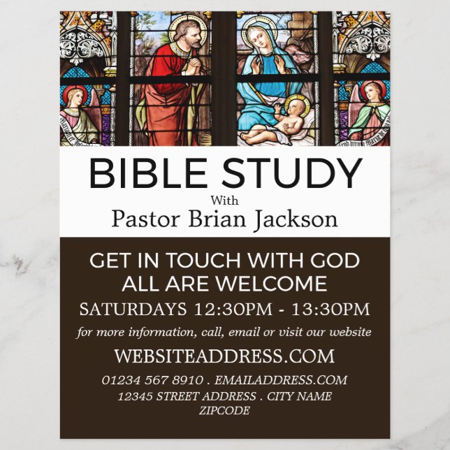 Kristus födelsedag, kristen bibelklass reklamblad (Framsidan)