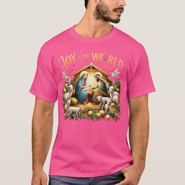 Kristus födelsedag Kristus Joy till T Shirt (Framsida)