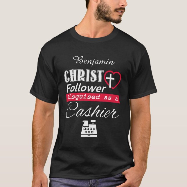 Kristus Followo, förklädd som en kristen kastieris T Shirt (Framsida)