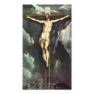 Kristus för El Greco på det arga fototrycket Fototryck