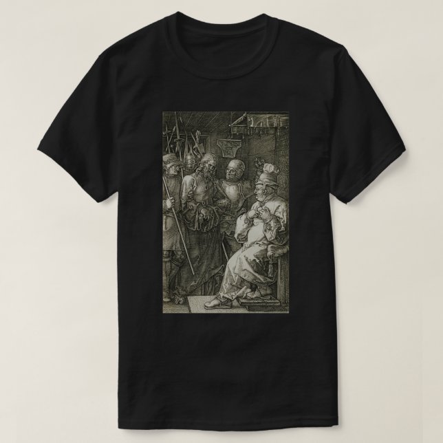 Kristus före Caiaphas av Albrecht Durer T Shirt (Design framsida)