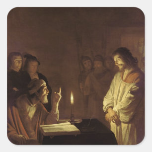 Kristus före högste, 1617 fyrkantigt klistermärke