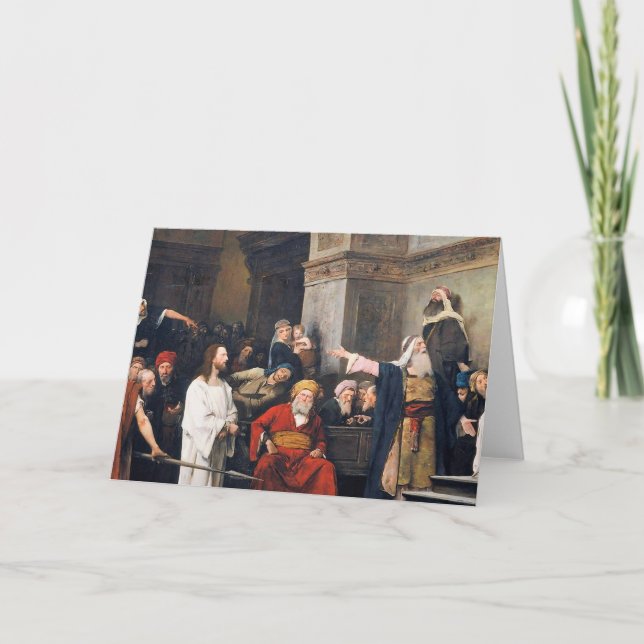 Kristus före Pilatus 1880 av Mihaly Munkacsy Kort (Framsida)