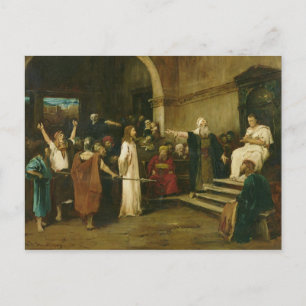 Kristus före Pilatus, 1880 Vykort