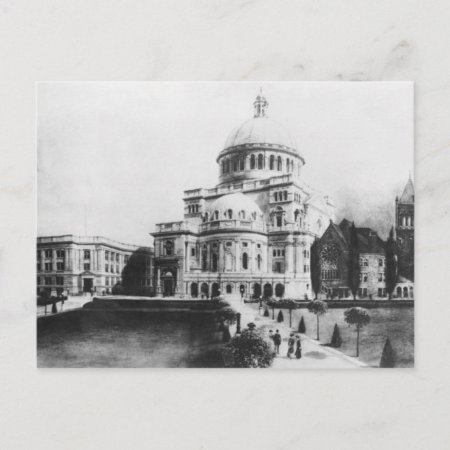 Kristus första kyrka, Scientist i Boston Vykort (Framsida)