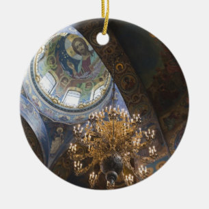 Kristus Frälsarens kyrka i blodet Julgransprydnad Keramik