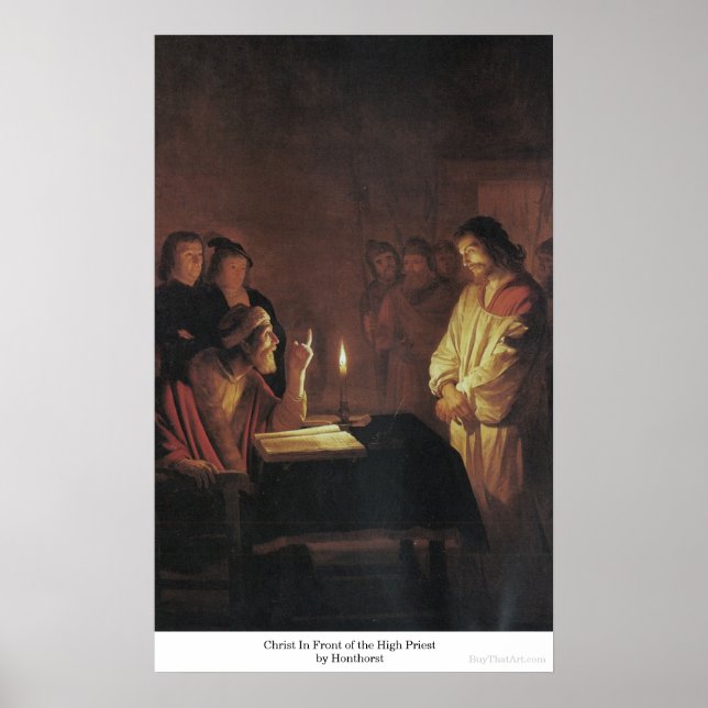 Kristus framför hösten av Honthorst Poster (Framsidan)