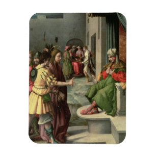 Kristus framme av Caiaphas, c.1535 (olja på panel Magnet