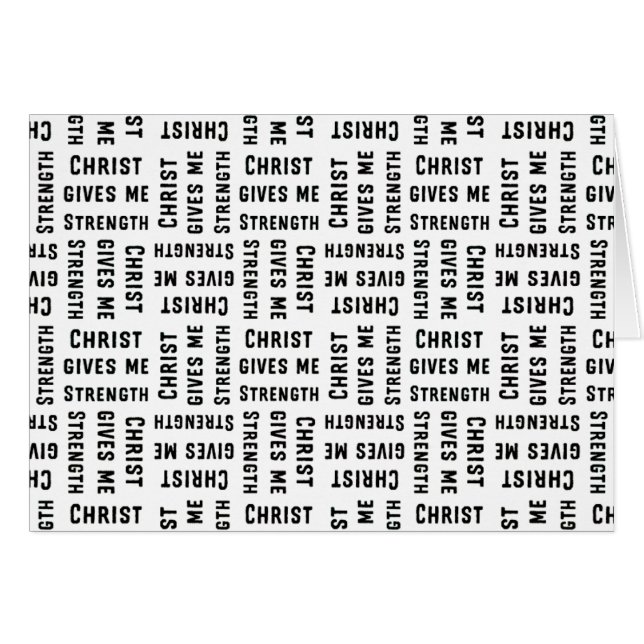 Kristus ge, min styrka Parakaleo-anteckningskort OBS Kort (Framsidan Horizontal)