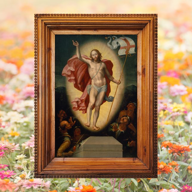 Kristus har blivit Christian Art Påsk Poster (Resurrection of Jesus Christ is risen Religious Christian Catholic Wall Art Easter Poster)