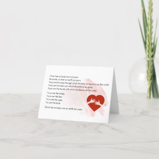 Kristus har inget lik nu, men dina anteckningskort