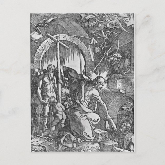 Kristus härkomst till Limbo Vykort (Framsida)