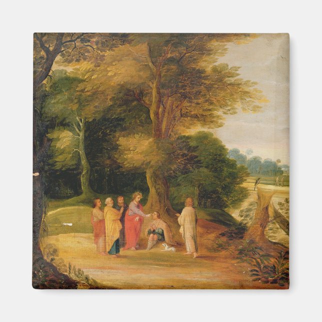 Kristus Healing, Blind Man Magnet (Framsidan)