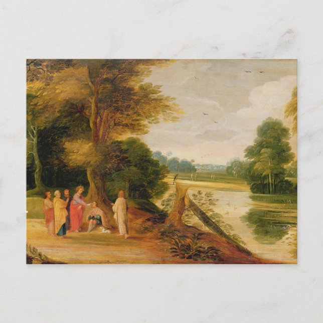 Kristus Healing, Blind Man Vykort (Framsida)