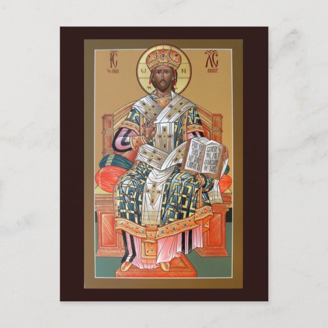 Kristus High Priest Prayer Card Vykort (Framsida)