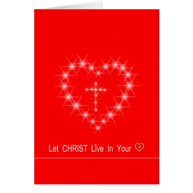 Kristus i ditt hjärta hälsningskort (Framsidan)