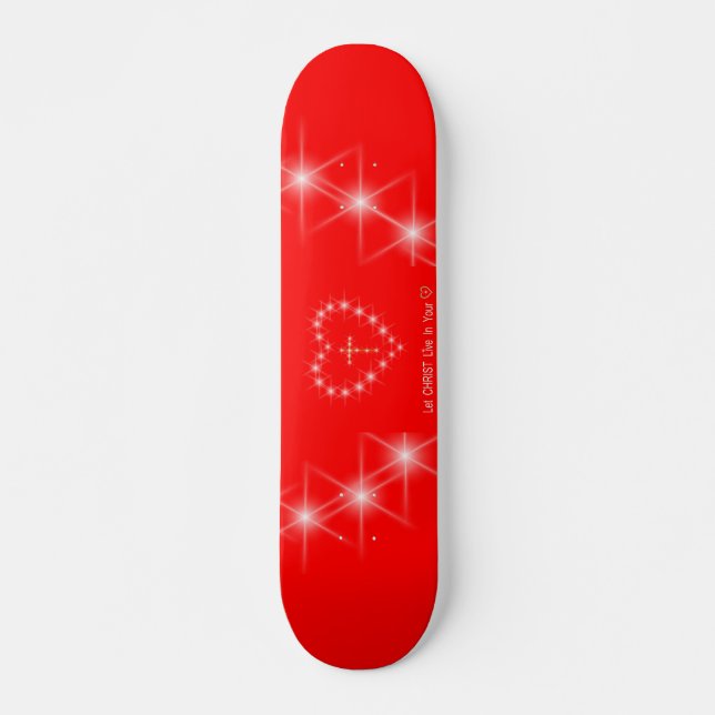 Kristus i ditt hjärta Skateboard Bräda 20,5 Cm (Framsida)