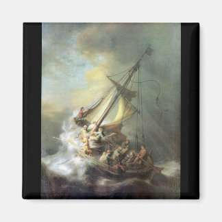 Kristus i en storm på Galilees hav - Rembrandt Magnet