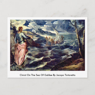 Kristus i Galilees hav av Jacopo Tintoretto Vykort