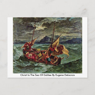 Kristus i Galileesjön av Eugene Delacroix Vykort