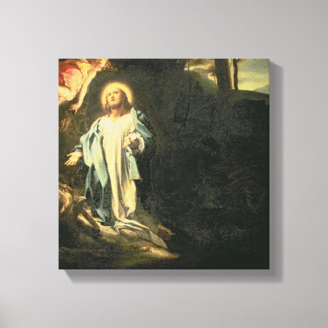 Kristus i Garden av Gethsemane 3 Canvastryck (Framsida)