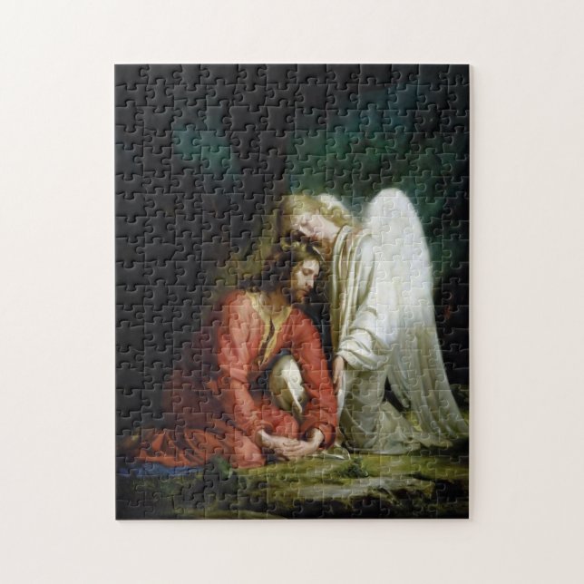 Kristus i Gethsemane av Carl Bloch Puzzle Pussel (Vertikal)