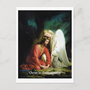Kristus i Gethsemane (märkt) Helg Vykort